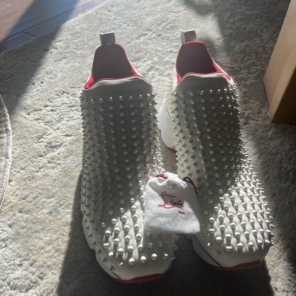 Christian Louboutin Spike Sock Flat Neoprene 45.5 - Picture 2 of 13